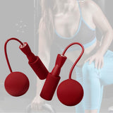Maxbell Cordless Jumping Rope Gym Exercise Fitness Weighted Jump Rope for Kids Ball dia6.5cm Red