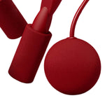 Maxbell Cordless Jumping Rope Gym Exercise Fitness Weighted Jump Rope for Kids Ball dia6.5cm Red