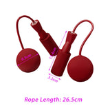 Maxbell Cordless Jumping Rope Gym Exercise Fitness Weighted Jump Rope for Kids Ball dia6.5cm Red