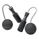 Maxbell Cordless Jumping Rope Gym Exercise Fitness Weighted Jump Rope for Kids Ball dia6.5cm Black