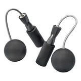 Maxbell Cordless Jumping Rope Gym Exercise Fitness Weighted Jump Rope for Kids Ball dia6.5cm Black