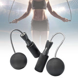 Maxbell Cordless Jumping Rope Gym Exercise Fitness Weighted Jump Rope for Kids Ball dia6.5cm Black