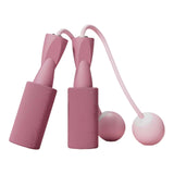 Maxbell Cordless Jumping Rope Gym Exercise Fitness Weighted Jump Rope for Kids Ball dia.3.2cm Pink