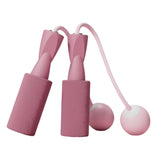 Maxbell Cordless Jumping Rope Gym Exercise Fitness Weighted Jump Rope for Kids Ball dia.3.2cm Pink