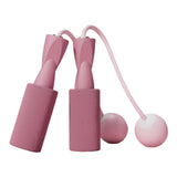 Maxbell Cordless Jumping Rope Gym Exercise Fitness Weighted Jump Rope for Kids Ball dia.3.2cm Pink