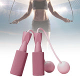 Maxbell Cordless Jumping Rope Gym Exercise Fitness Weighted Jump Rope for Kids Ball dia.3.2cm Pink