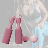 Maxbell Cordless Jumping Rope Gym Exercise Fitness Weighted Jump Rope for Kids Ball dia.3.2cm Pink