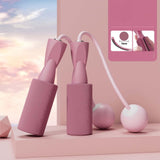 Maxbell Cordless Jumping Rope Gym Exercise Fitness Weighted Jump Rope for Kids Ball dia.3.2cm Pink