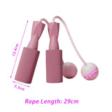 Maxbell Cordless Jumping Rope Gym Exercise Fitness Weighted Jump Rope for Kids Ball dia.3.2cm Pink