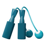 Maxbell Cordless Jumping Rope Gym Exercise Fitness Weighted Jump Rope for Kids Ball dia.3.2cm Blue