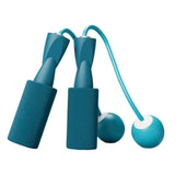 Maxbell Cordless Jumping Rope Gym Exercise Fitness Weighted Jump Rope for Kids Ball dia.3.2cm Blue