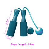 Maxbell Cordless Jumping Rope Gym Exercise Fitness Weighted Jump Rope for Kids Ball dia.3.2cm Blue