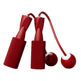 Maxbell Cordless Jumping Rope Gym Exercise Fitness Weighted Jump Rope for Kids Ball dia.3.2cm Red