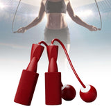 Maxbell Cordless Jumping Rope Gym Exercise Fitness Weighted Jump Rope for Kids Ball dia.3.2cm Red
