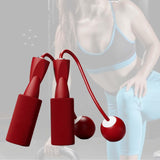 Maxbell Cordless Jumping Rope Gym Exercise Fitness Weighted Jump Rope for Kids Ball dia.3.2cm Red
