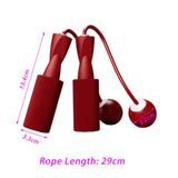 Maxbell Cordless Jumping Rope Gym Exercise Fitness Weighted Jump Rope for Kids Ball dia.3.2cm Red