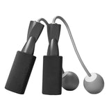 Maxbell Cordless Jumping Rope Gym Exercise Fitness Weighted Jump Rope for Kids Ball dia.3.2cm Black