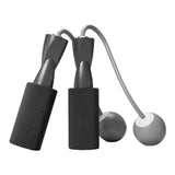 Maxbell Cordless Jumping Rope Gym Exercise Fitness Weighted Jump Rope for Kids Ball dia.3.2cm Black