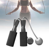 Maxbell Cordless Jumping Rope Gym Exercise Fitness Weighted Jump Rope for Kids Ball dia.3.2cm Black