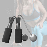 Maxbell Cordless Jumping Rope Gym Exercise Fitness Weighted Jump Rope for Kids Ball dia.3.2cm Black