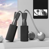 Maxbell Cordless Jumping Rope Gym Exercise Fitness Weighted Jump Rope for Kids Ball dia.3.2cm Black