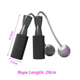 Maxbell Cordless Jumping Rope Gym Exercise Fitness Weighted Jump Rope for Kids Ball dia.3.2cm Black