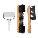 Maxbell Durable Billiards Pool Table Brush Set Cleaning Brushes Pool Table Cleaner Brown 3PCS