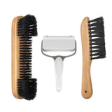 Maxbell Durable Billiards Pool Table Brush Set Cleaning Brushes Pool Table Cleaner Brown 3PCS