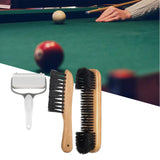Maxbell Durable Billiards Pool Table Brush Set Cleaning Brushes Pool Table Cleaner Brown 3PCS