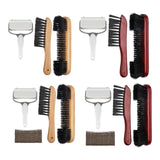 Maxbell Durable Billiards Pool Table Brush Set Cleaning Brushes Pool Table Cleaner Brown 3PCS