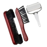Maxbell Durable Billiards Pool Table Brush Set Cleaning Brushes Pool Table Cleaner Red 3PCS