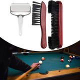 Maxbell Durable Billiards Pool Table Brush Set Cleaning Brushes Pool Table Cleaner Red 3PCS