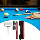 Maxbell Durable Billiards Pool Table Brush Set Cleaning Brushes Pool Table Cleaner Red 3PCS