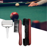 Maxbell Durable Billiards Pool Table Brush Set Cleaning Brushes Pool Table Cleaner Red 3PCS