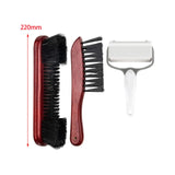 Maxbell Durable Billiards Pool Table Brush Set Cleaning Brushes Pool Table Cleaner Red 3PCS