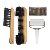 Maxbell Durable Billiards Pool Table Brush Set Cleaning Brushes Pool Table Cleaner Brown 4PCS