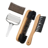 Maxbell Durable Billiards Pool Table Brush Set Cleaning Brushes Pool Table Cleaner Brown 4PCS