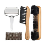 Maxbell Durable Billiards Pool Table Brush Set Cleaning Brushes Pool Table Cleaner Brown 4PCS