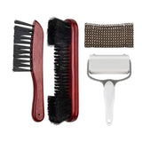 Maxbell Durable Billiards Pool Table Brush Set Cleaning Brushes Pool Table Cleaner Red 4PCS