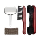 Maxbell Durable Billiards Pool Table Brush Set Cleaning Brushes Pool Table Cleaner Red 4PCS