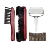 Maxbell Durable Billiards Pool Table Brush Set Cleaning Brushes Pool Table Cleaner Red 4PCS