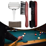 Maxbell Durable Billiards Pool Table Brush Set Cleaning Brushes Pool Table Cleaner Red 4PCS