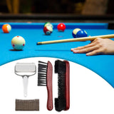 Maxbell Durable Billiards Pool Table Brush Set Cleaning Brushes Pool Table Cleaner Red 4PCS