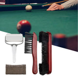 Maxbell Durable Billiards Pool Table Brush Set Cleaning Brushes Pool Table Cleaner Red 4PCS