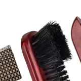 Maxbell Durable Billiards Pool Table Brush Set Cleaning Brushes Pool Table Cleaner Red 4PCS