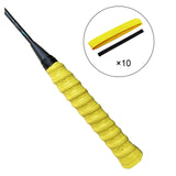 Maxbell 10 Pieces Tennis Overgrip Anti Skid Racket Grip Tape for Motorbike Handlebar Yellow