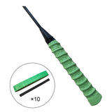 Maxbell 10 Pieces Tennis Overgrip Anti Skid Racket Grip Tape for Motorbike Handlebar Green