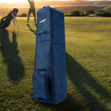 Maxbell Portable golf Bag with Wheels Carrier Aviation Bag Folding Blue