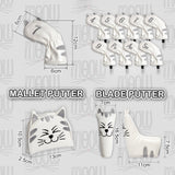 Maxbell Golf Head Covers Mallet Putter Professionals Outdoor Training Equipment Driver White