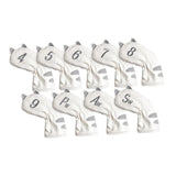 Maxbell Golf Head Covers Mallet Putter Professionals Outdoor Training Equipment 9pcs Iron White